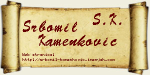 Srbomil Kamenković vizit kartica